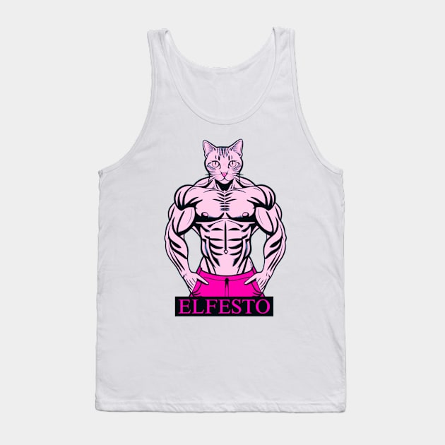 Cat Muscles Tank Top by YungBick